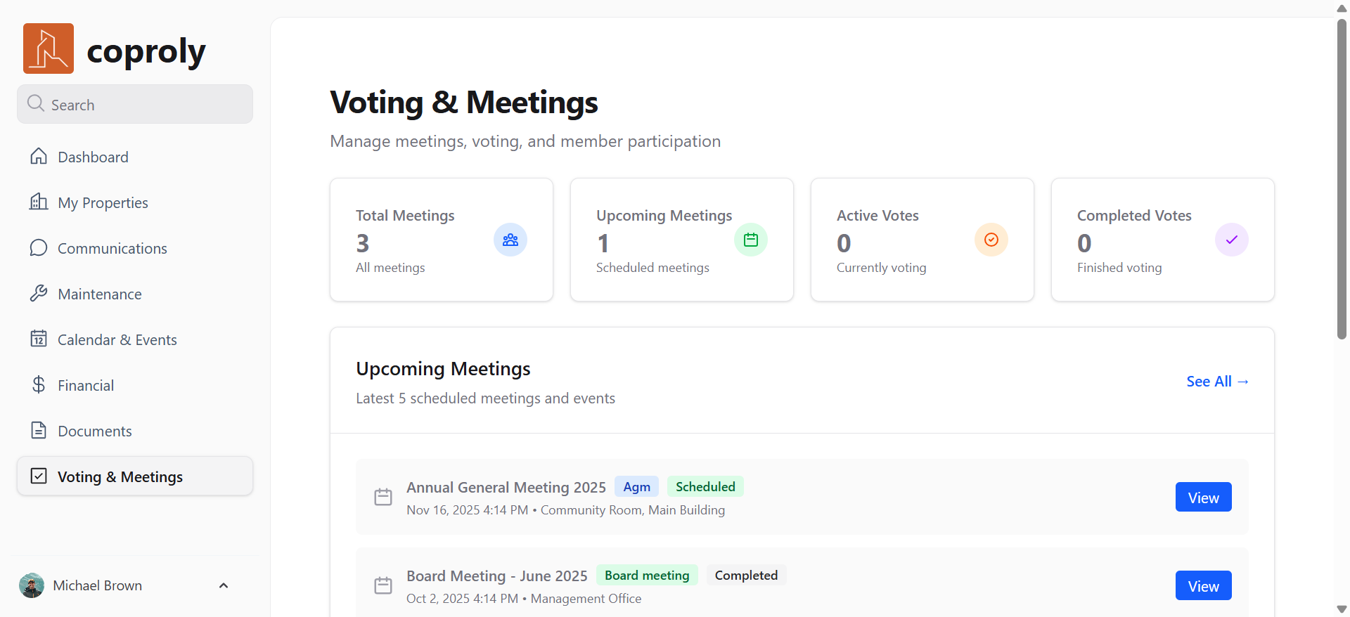 Participate in Meetings & Voting